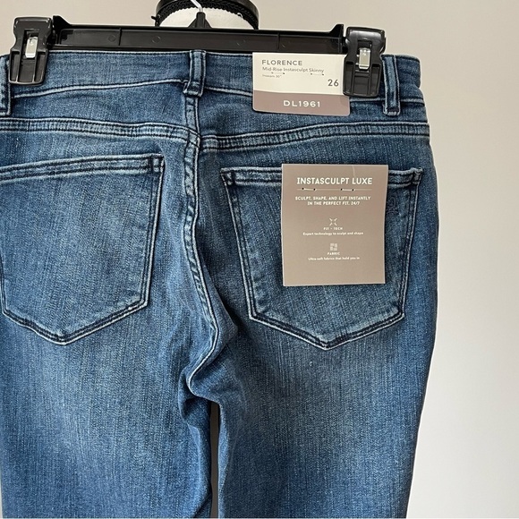 DL1961 Florence mid -rise Insta sculpt luxe skinny jeans in a size 26 NWT - Picture 14 of 16